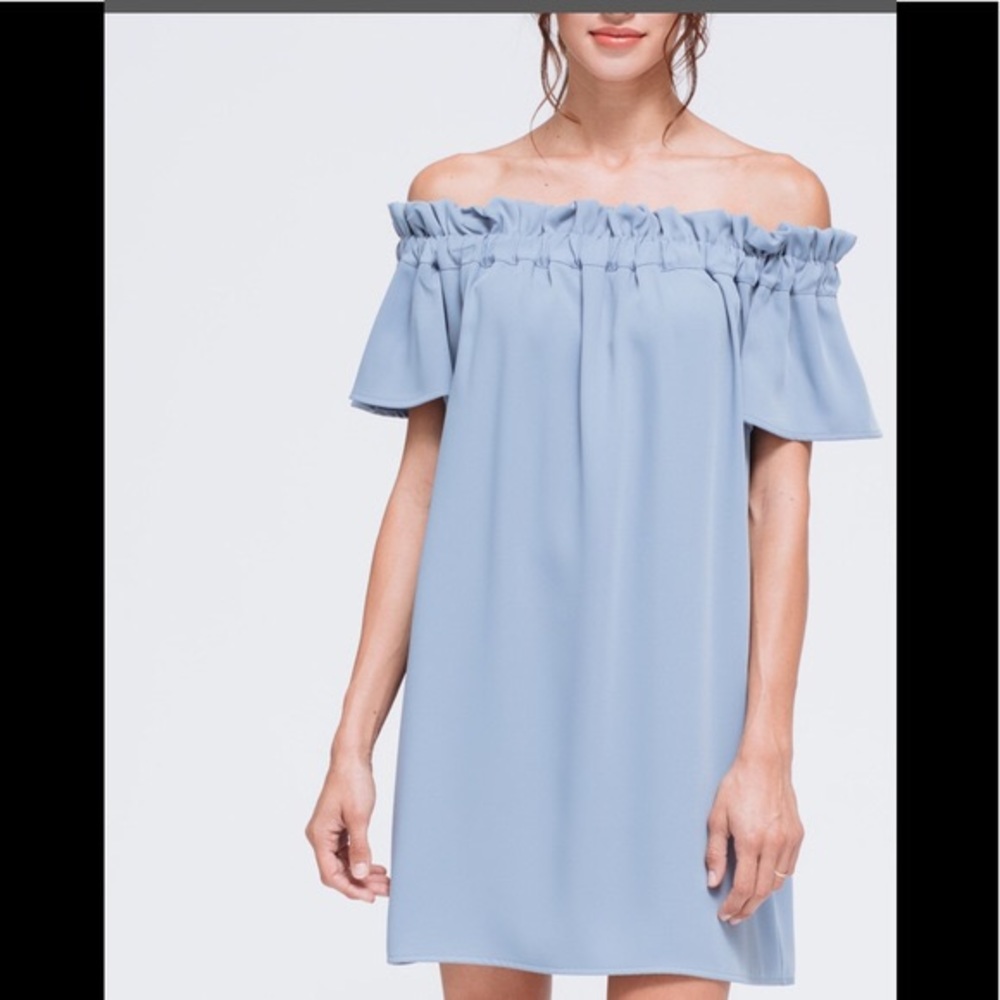 Off the shoulder shift dress